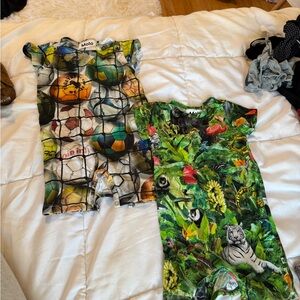 Molo Kids Graphic Romper with Blue and Green Accents